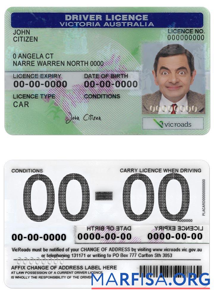 Downloadable Australia Victoria state dl (version 2) example